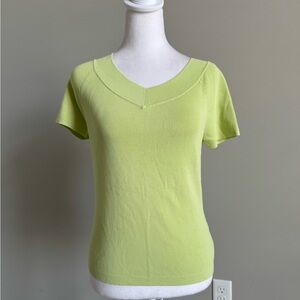 Talbots Lime Green Short Sleeve Top
